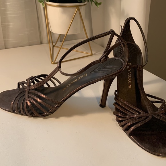 Enzo Angiolini Brown Shimmer Heels - Picture 2 of 7